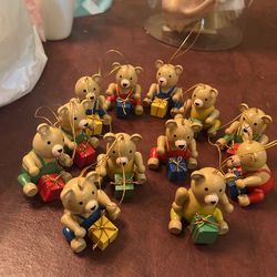 Christmas bears Ornaments Set Of 12