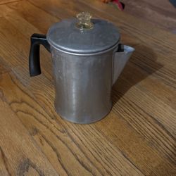 Vintage 9 C Percolator  Aluminum Coffee Pot