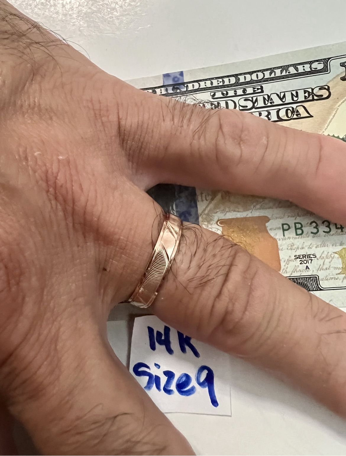 14K Solid Solid Gold Wedding Band Size 9