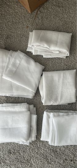 Basic Rod Pocket Sheer Window Curtain Panels White (104"x84")