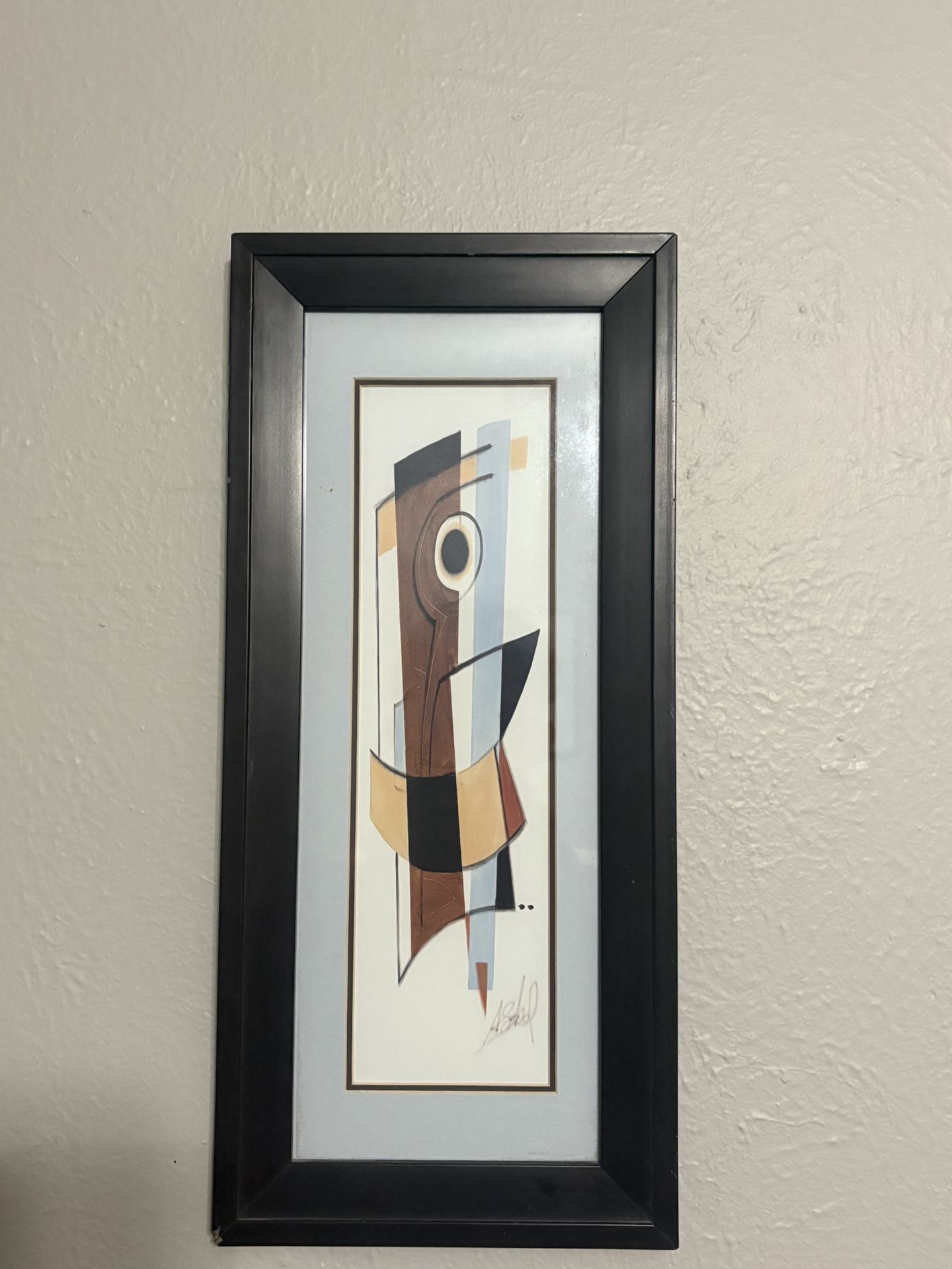 Cuadro decorativo abstracto enmarcado