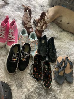 Like new and new girls size 2 shoes