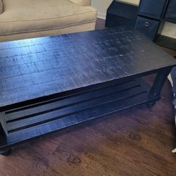 3 PIECE LIVING ROOM FURNITURE. COFFEE TABLE AND END TABLES RUSTIC LOOK NEED TO MAKE ROOM FOR WALKER _WHEEL CHAIR 