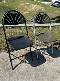 Plastic folding chairs