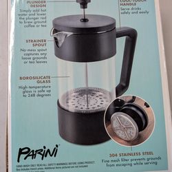 French press and coffee grinder