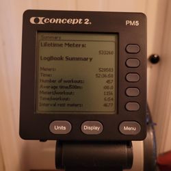 Concept 2 Rower With PM5. Single User Low Hours