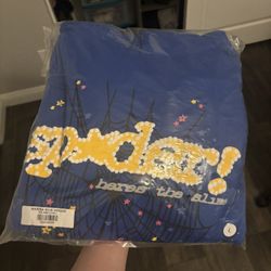 Blue Marina Sp5der  Hoodie Size Large. Never Worn 