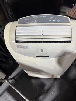 Frigidaire  ZoneAire portable air conditioner with multiple fan and mode settings.