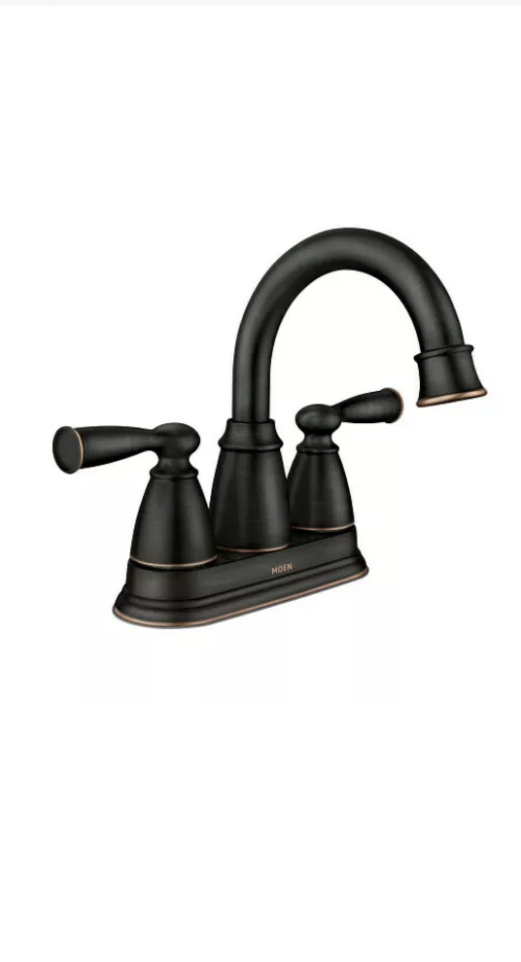 Moen Banbury 4 in. Centerset Double Handle Bathroom Faucet in Mediterranean Bronze