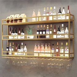 Wall mounted wine rack