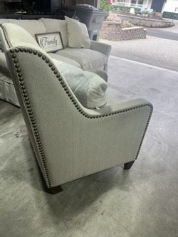Pottery barn Cream  structured Chair 
