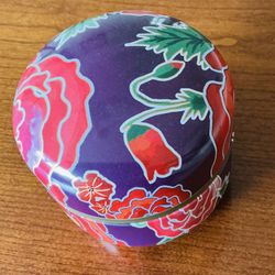 New Metal Covered Bowl, 3” Tall X 3.5” Tall. Use For Candles, Jewelry, Candy Dish, Or…