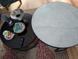 Marble top coffee table