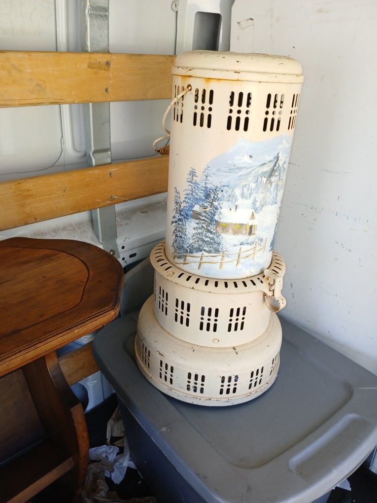 Antique Perfection Oil Heater Hand Painted