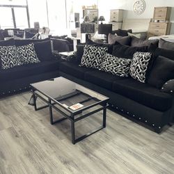 Black Sofa And Loveseat 🛋️ 