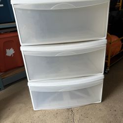 3 Stacking Drawers, Clear Storage Closet Organizers  