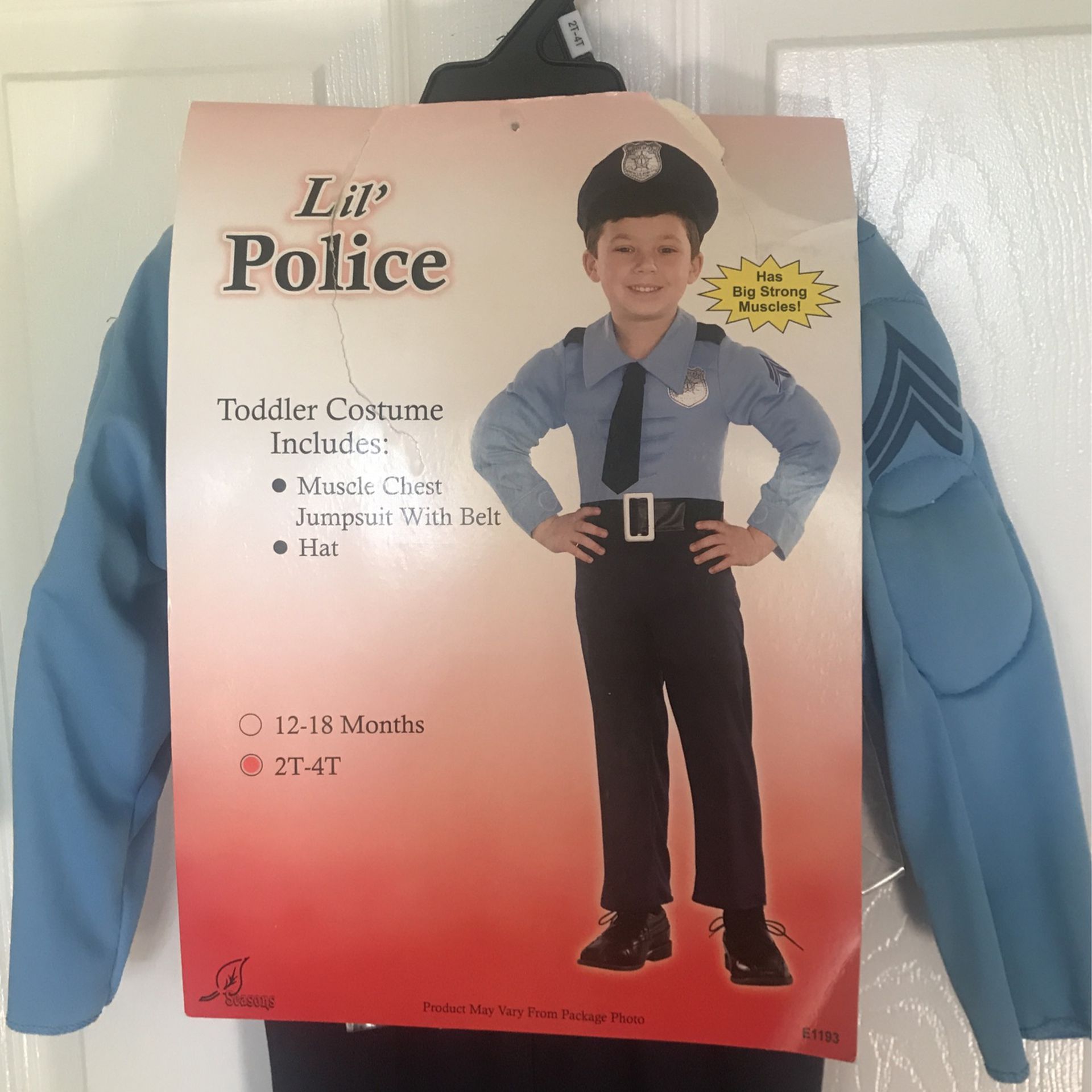 Halloween Lil’ Police Costume Toddler Size 2T - 4T New 