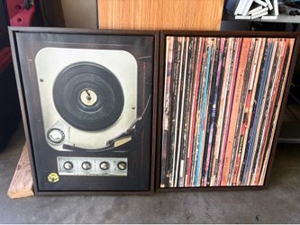 Records and record player wall art