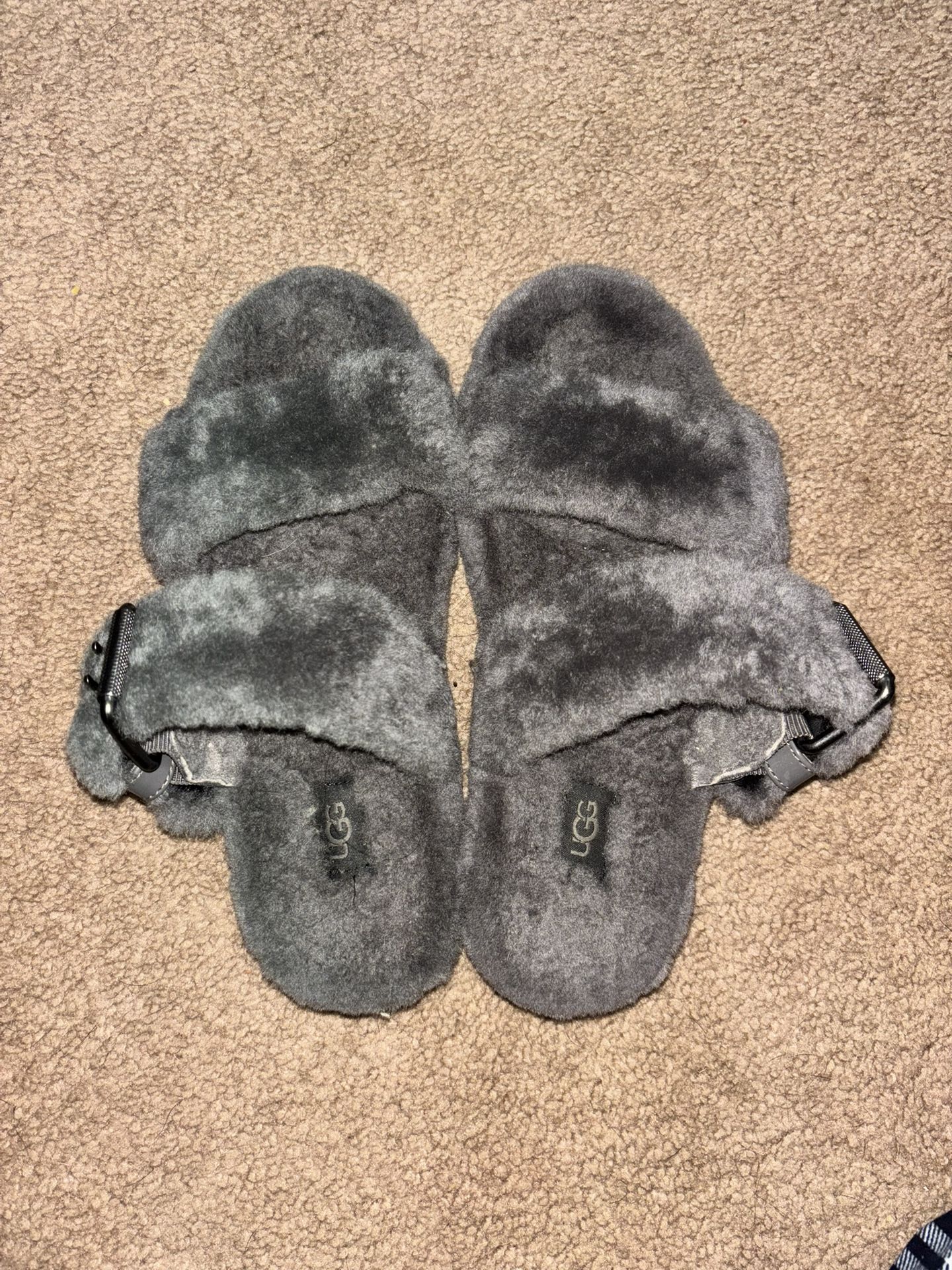 UGG Fuzz Yeah Slide Gray Women’s Size 7