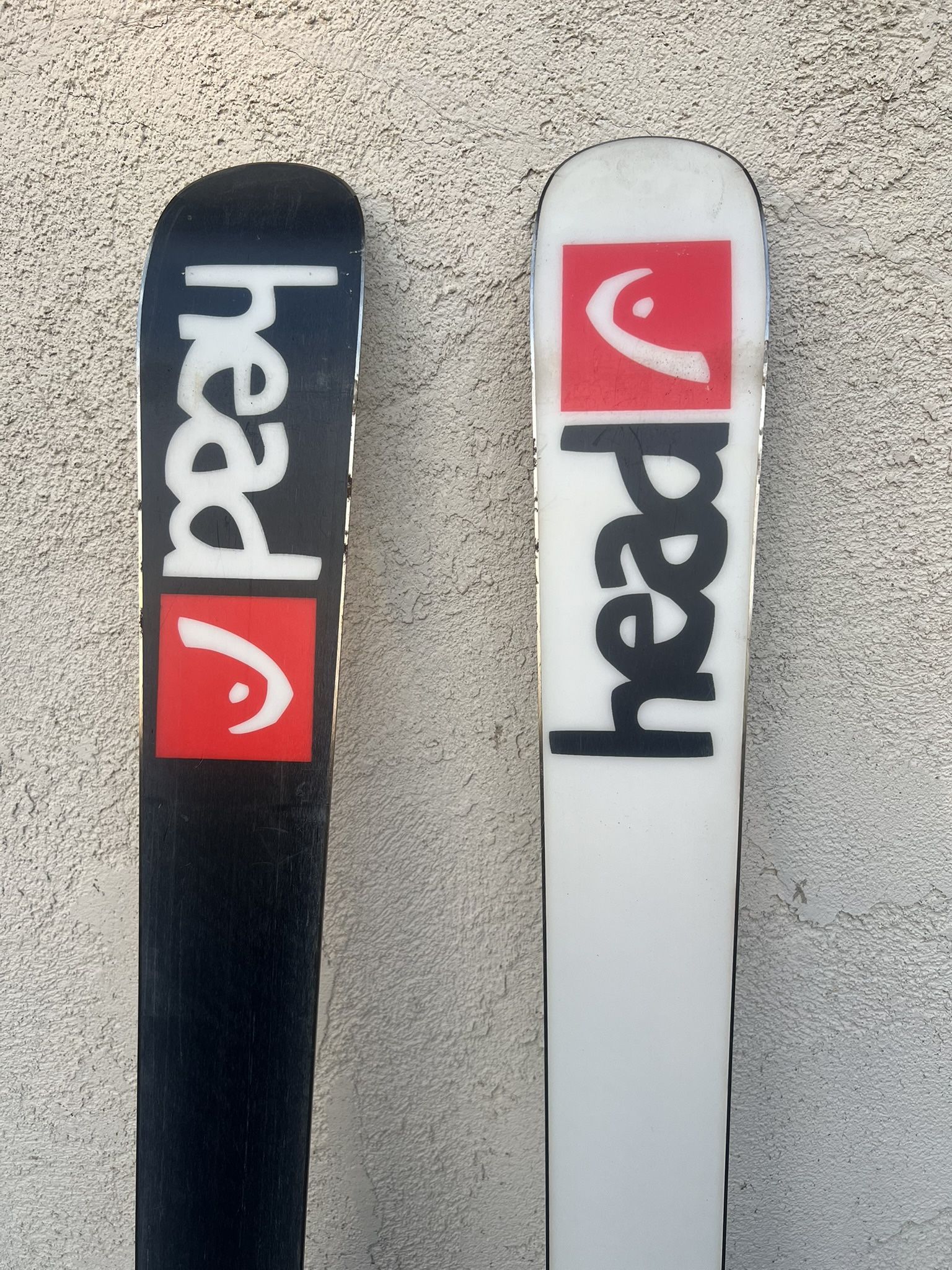 Head Snow Skis with Bindings 68”long 5”wide at end 3”wide in the middle Peak 12 Bindings