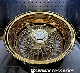 13x7 72 Straight Lace All Gold With Chrome Nipples
