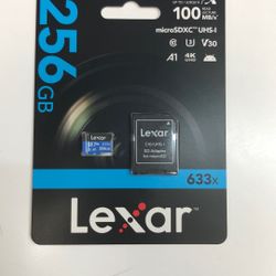 Lexar High Perf Blue Micro SD V30 256gb Brand New