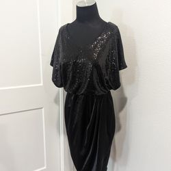 MSK Black Sparkle black dress sz 6