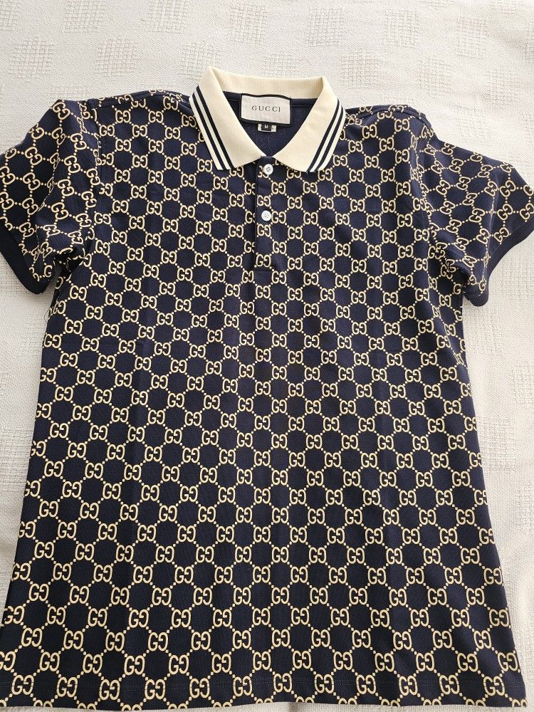 Gucci Gg Stretch Polo Shirt Size Medium