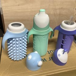 Glass Straw Cup With Silicone Sleeve 