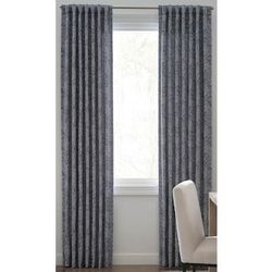 allen + roth 84-in Blue Blackout Thermal Lined Back Tab Curtain Panels