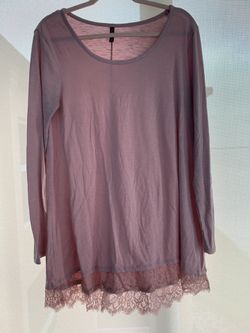 Pink size Medium Lace-Trim Tunic