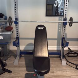 Full workout barbell/bench press (Must be sold as a set) 