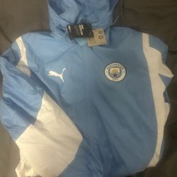 Puma Manchester City Windbreaker Jacket Size 10 