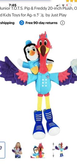 New Disney Pip and Freddie new 20 “ plush kid talking parrot for ages 3 and up