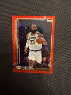 2025 Topps Flagship Lebron James Red Holo Variation #1/5