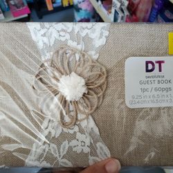 Burlap Guestbook (4 Available)
