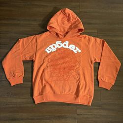 Sp5der Logo Hoodie Orange