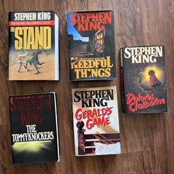 Stephen King Hard Cover Books Lot Of 5 Great Novels