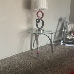 Glass End Table