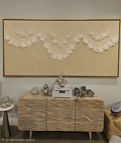 Hand-Painted Textured Canvas Art – 97" x 47"