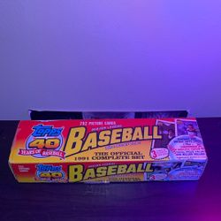 Tops Baseball Card Complete Set - Topps 40 Years Of Baseball 1991