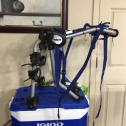 Thule Bike rack  For 3 Bikes Complete Rubber Secure Straps Excellent Condition Trunk Lid Mount