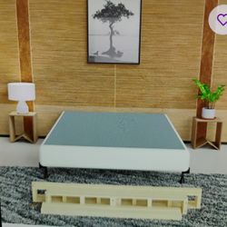 Wooden Box Spring/Foundation For Mattress Support, easy To Assemble (King)