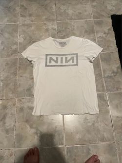 NIN Nine Inch Nails Inside Out White Logo T-Shirt SZ Medium