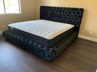 New In Box King Bed Frame With Mattress (Read Description Below)