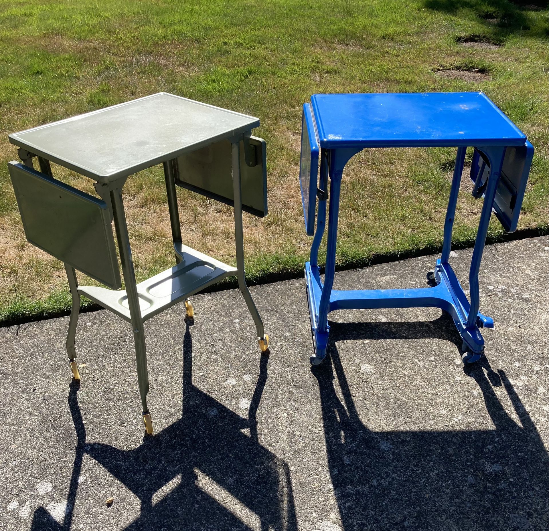 Two vintage typewriter desks