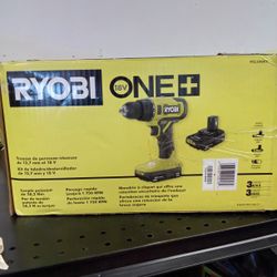 Ryobi ONE+ 18V 1/2 in Drill Driver 2 Speed Two 1.5 Ah Batteries Charger PCL206K2