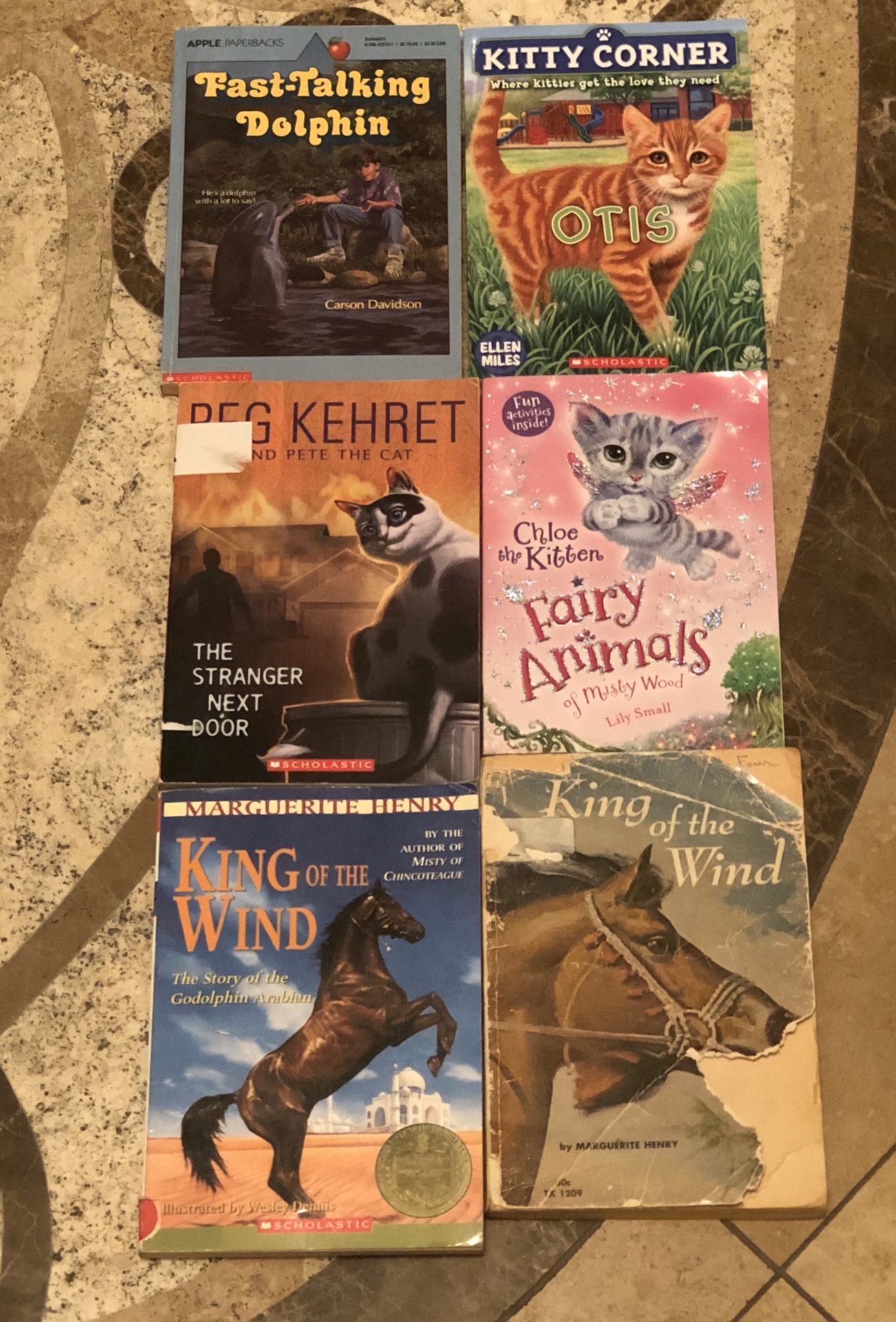 6 junior novels paperback books including scholastic! Book lot sale!