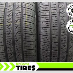2 225/40R19 USED TIRES PIRELLI CINTURATO P7 A/S RSC RFT XL 8.7/32 TREAD 93H
