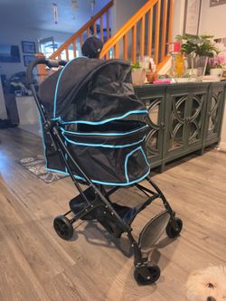 Carlson Pet Products Deluxe Dog Stroller, Black, Large, Collapsable, Travel
